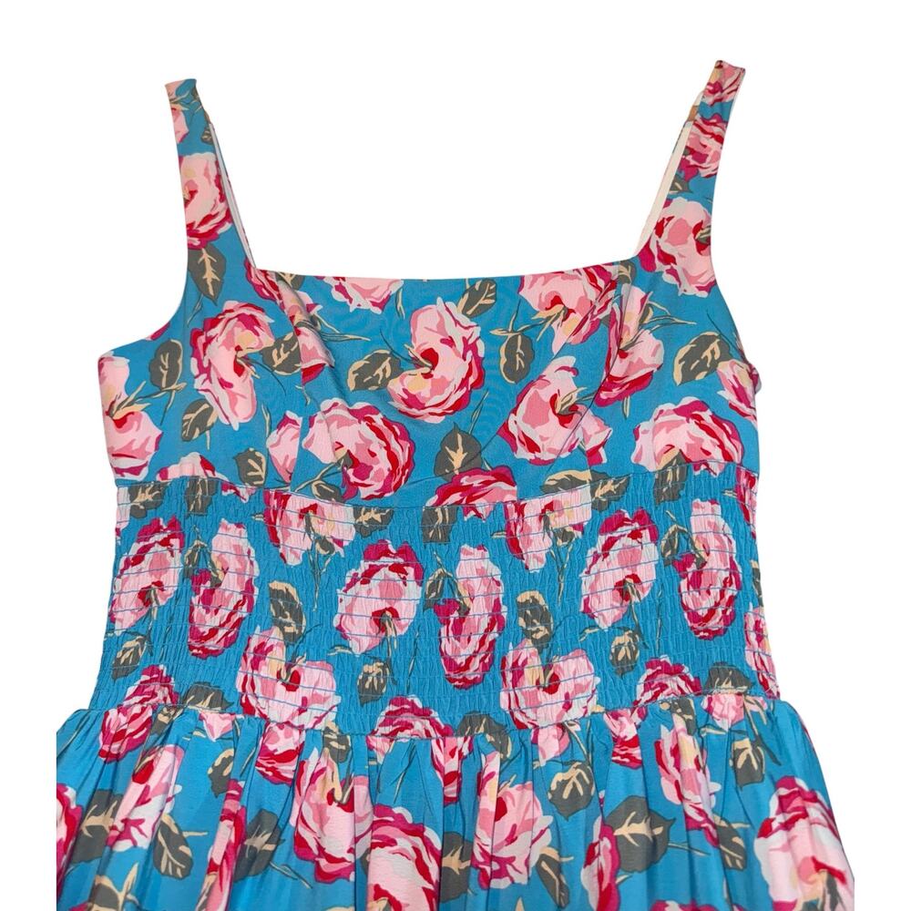Besty Johnson Tiered Floral Dress Women's 6 Smocked Summer Wedding Event Prom - Picture 2 of 7